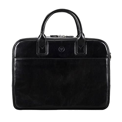 Full-grain leather computer case with elegant design