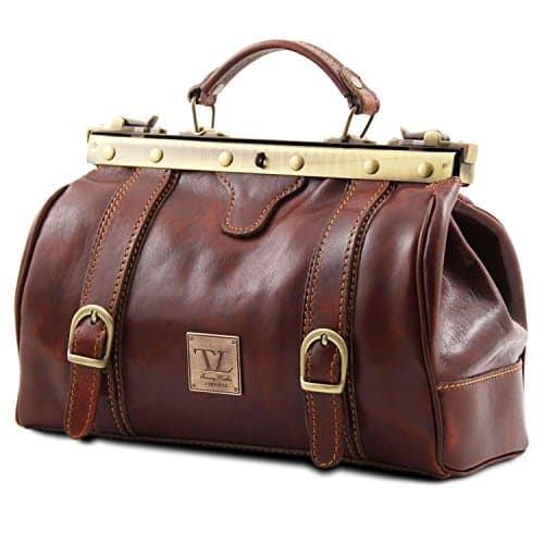 Large Doctor bag for the liberal nurse by Stilord made of brown light leather