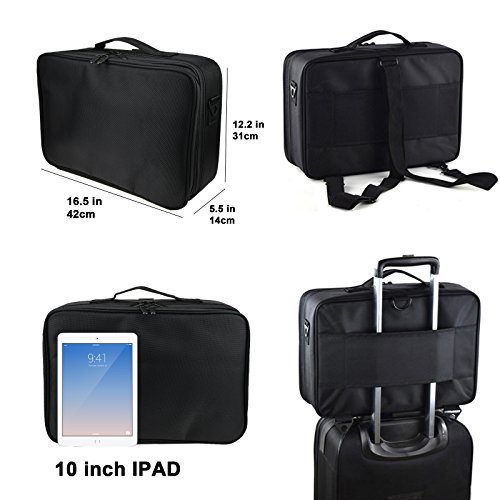 Professional make-up case that fits on your trolley case during all your travels.