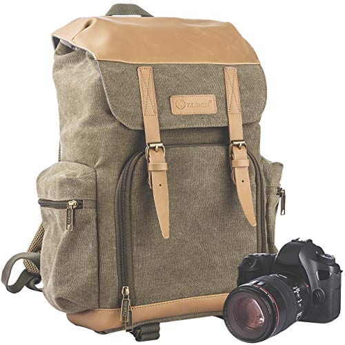 Vintage Tarion waterproof khaki canvas photo backpack