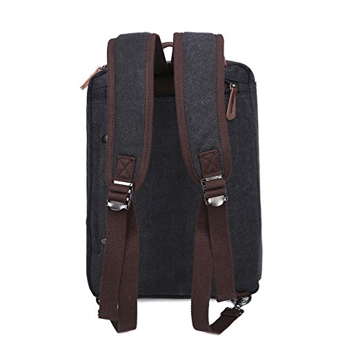Shoulder bag carried on the shoulder or by the handles or as a backpack