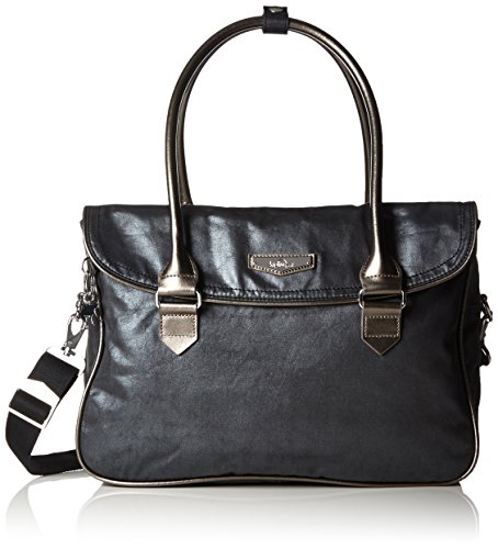 Kipling superwork women's handbag made of super strong nylon with laptop compartment, 38 cm, black