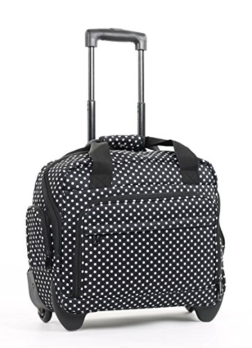 Briefcase trolley polka dot pattern for teacher black and white