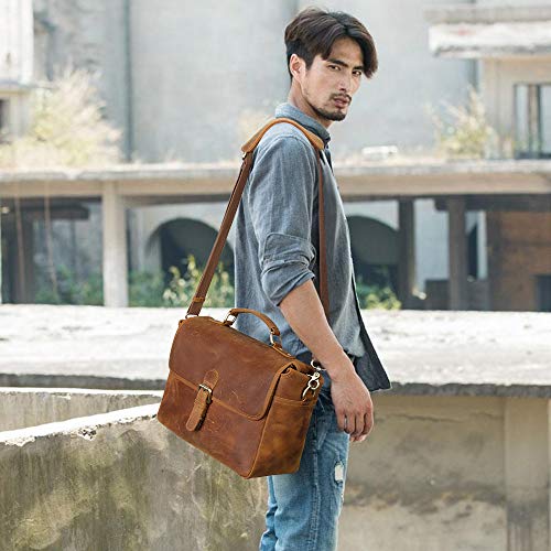 Large S-Zone Vintage leather camera bag with large capacity for a smart style