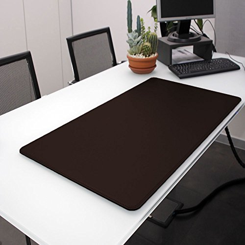 Large black leather doctor's desk pad Hermes