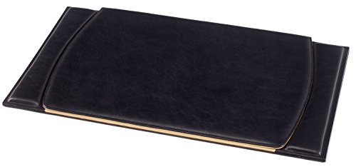 black Italian leather doctor's desk pad Maruse