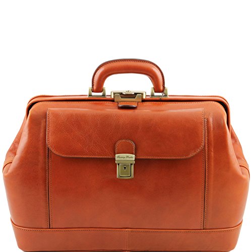 Honey leather doctor's bag by Tuscany Leather