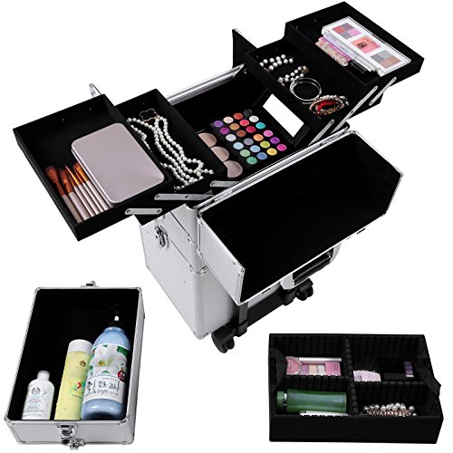 Smart interior and easy access to your cosmetics with the modular trolley case for beauty professionals (make-up artists, beauticians, hairdressers, etc.).