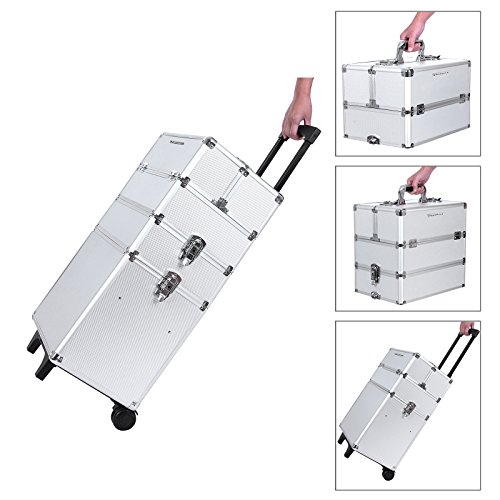 Easy travels with the modular trolley beauty case for beauty professionals (make-up artists, beauticians, hairdressers, etc.).