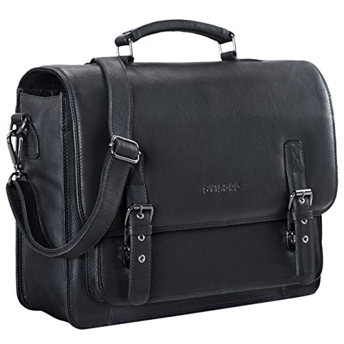 Leather saddlebags with Laptop compartment