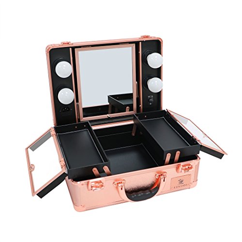 Luvodi glamour make-up case with mirror and 4 leds