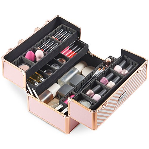 Pink Gold Beauty case with mirror