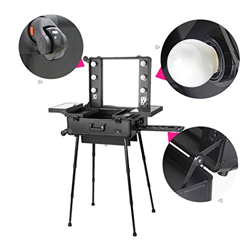 Aesthetics and functionality for this foldable make-up table case pro trolley for Luvodi pro make-up artist
