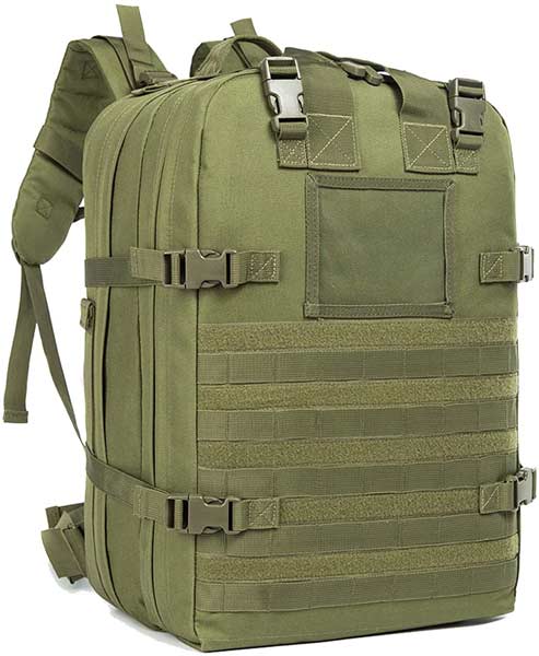 Medical backpack in military green canvas