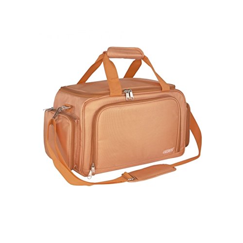 Orange fabric nurse's case with modular compartmentalization