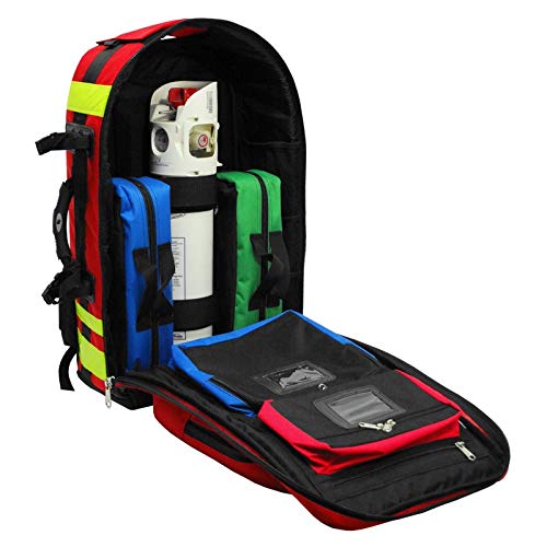 Compartmentalization of the emergency medical backpack to carry oxygen cylinder