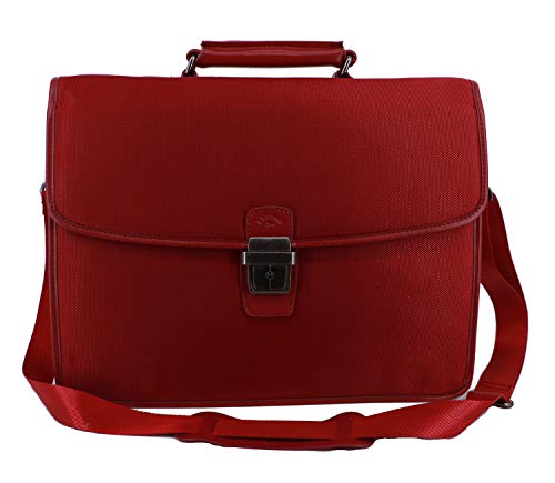 Katana satchel for women in red resistant nylon with 3 gussets