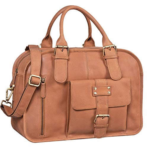 Large Doctor bag for the liberal nurse by Stilord made of brown light leather