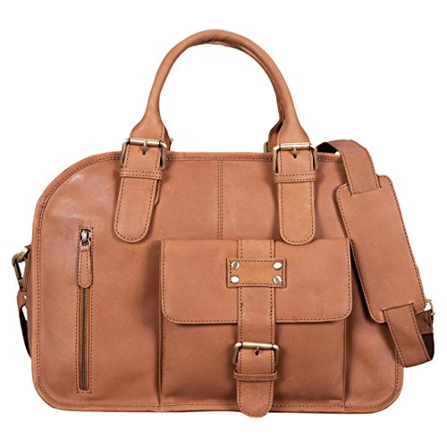 XL women's satchel, light brown leather, Stilord