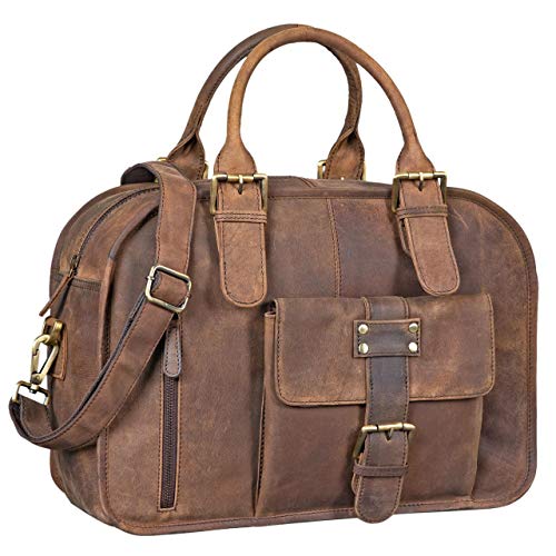 Large Stilord Brown Leather Satchel Vintage for Women Teachers