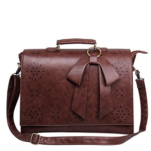 Brown Ecosusi satchel for women, large size, glamorous and vintage