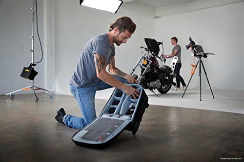 Trolley case for professional camera convertible into a Lowepro backpack