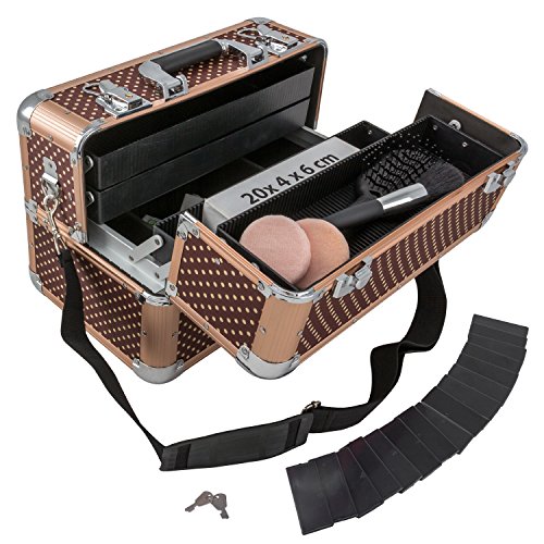 Beauty case , with aluminium frame and medium size,  make-up lovers
