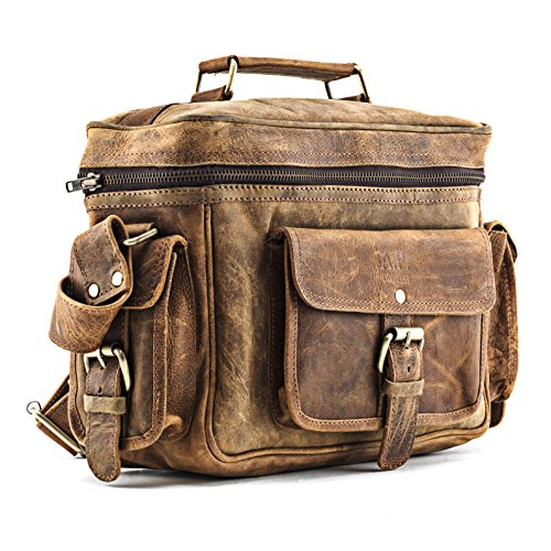 Vintage brown buffalo Leather Camera Bag
