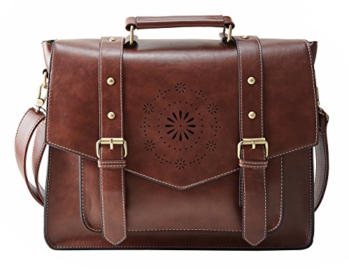 Feminine Ecosusi satchel in Pu leather with a soft, retro design