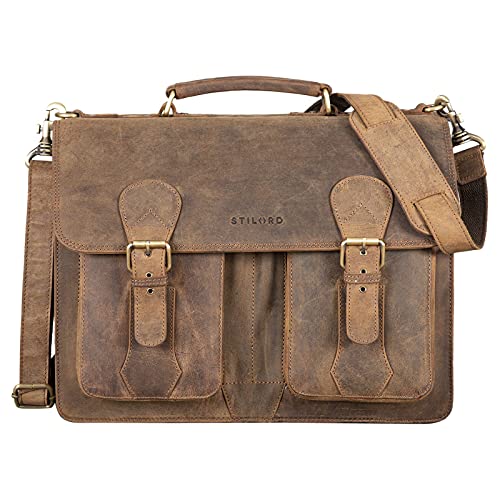 Teacher leather satchel for a old school fashion style